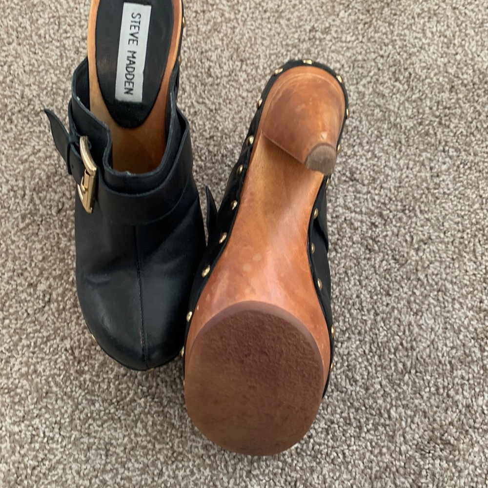 Steve Madden 3 inch wood clogs